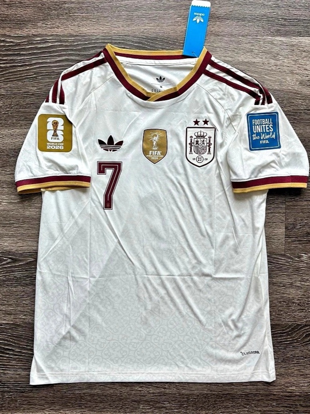 adidas Spain World Cup 2026 Champions Away Jersey - Ferran #7